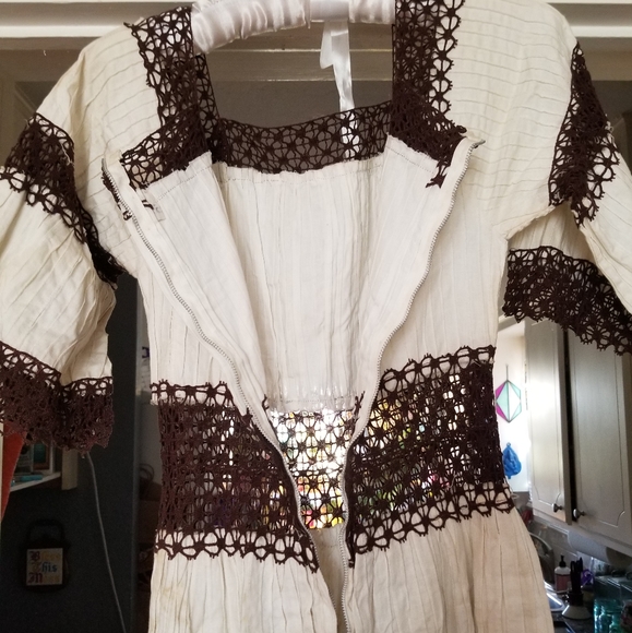 VTG Handmade Crochet Mexican Maxi Dress - Picture 5 of 14